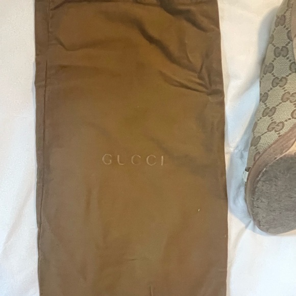 Gucci brown canvas horsebit heels - Picture 7 of 10